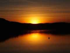 Ruhe vor dem &quot;Geburtstags-Ansturm&quot; - Abendstimmung am Edersee